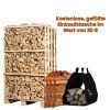 Palette Kaminholz 25cm nach Wahl + gratis gefüllte Tragetasche im Wert von 30 €