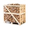 Halbe Palette kammergetrocknetes gespalten Eiche Brennholz 25cm