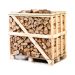 Halbe Palette kammergetrocknetes gespalten Eiche Brennholz 25cm